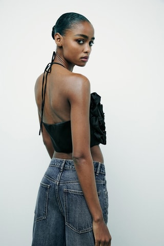 Crop top - Zwart