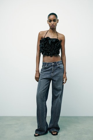 Crop top - Zwart