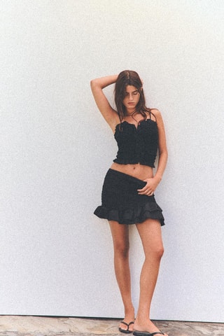 Crop top - Zwart