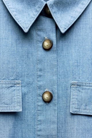 Korte Blouse - Hemelsblauw