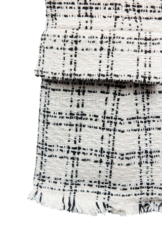 Mouwloos Tweed Jasje - Wit en Zwart