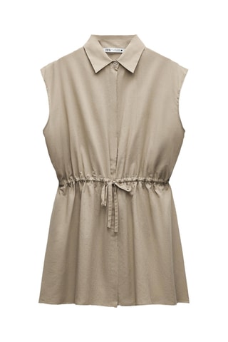 Blouse-jurk - Beige