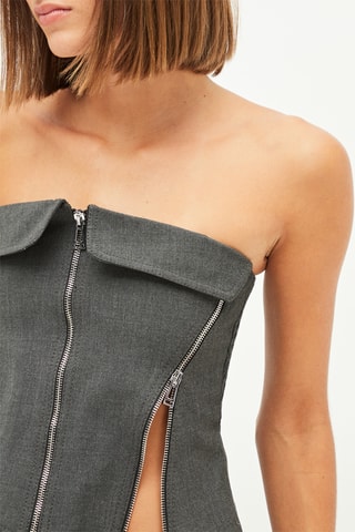 Stapless Top - Gemêleerd Grijs