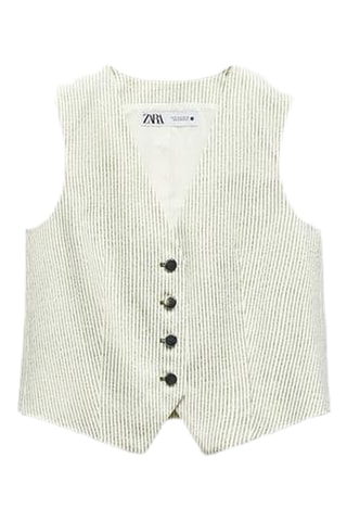 Gilet - Ecru en Grijs