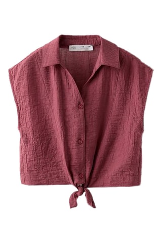 Geknoopte Blouse - Donkerroze