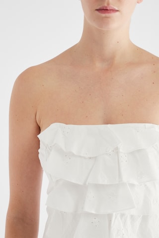 Strapless Jurk Wit