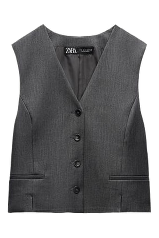 Gilet - Gemêleerd Donkergrijs