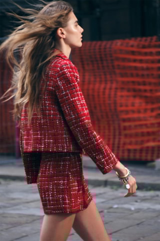 Tweed Broekrok - Rood