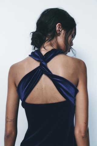 Velours Top - Marineblauw