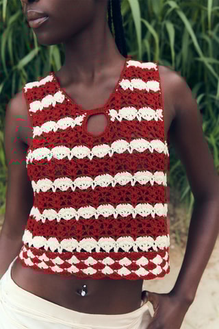 Crop top - Rood