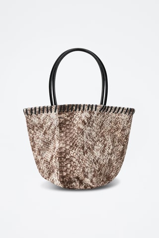 Leren Handtas - Bruin en Beige