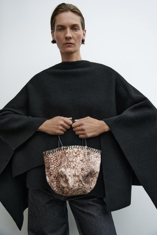 Leren Handtas - Bruin en Beige