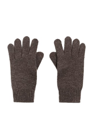 Wollen en Kasjmier Handschoenen - Gemêleerd Taupe