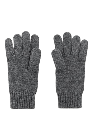 Wollen en Kasjmier Handschoenen - Gemêleerd Donkergrijs