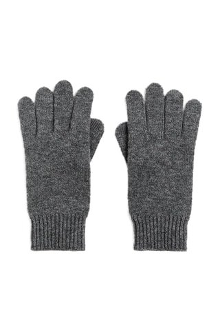 Wollen en Kasjmier Handschoenen - Gemêleerd Donkergrijs
