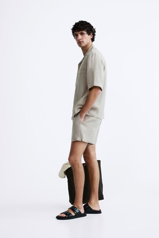 Linnen Short Ecru
