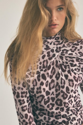 Gedrapeerde Top Bruin
