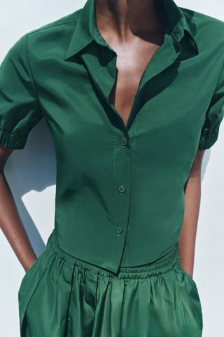 Korte Blouse - Donkergroen