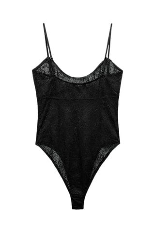 Kanten Bodysuit - Zwart