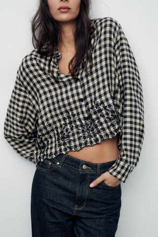 Blouse - Zwart en Ecru