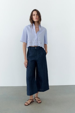 Korte Blouse - Hemelsblauw