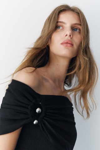 Crop top - Zwart