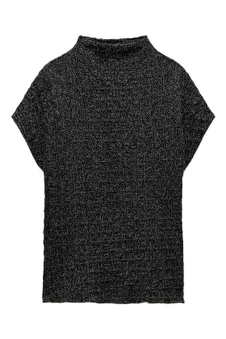 Tweed Top - Zwart