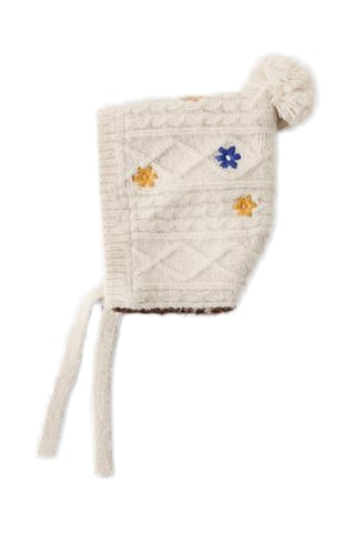 Muts met Pompon - Ecru