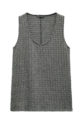 Top - Gemêleerd Grijs