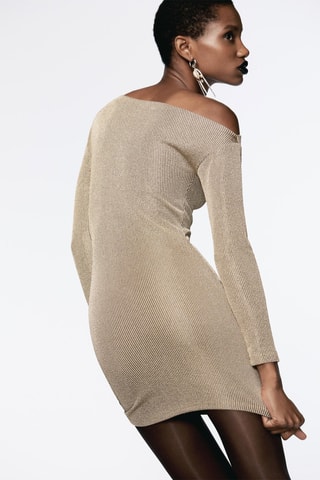Nauwaansluitende Jurk - Beige