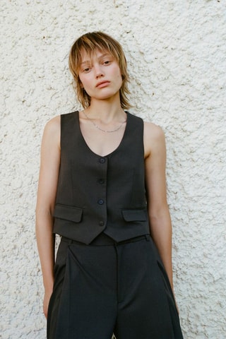 Gilet - Donkergrijs