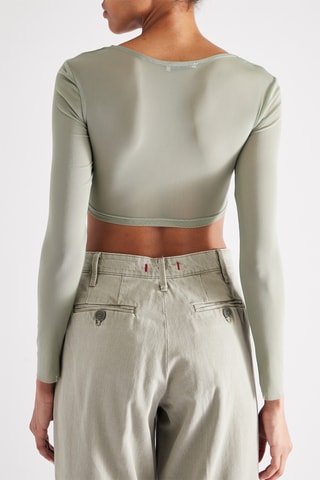Crop top - Zeegroen