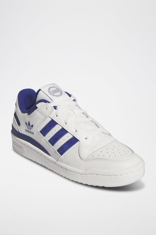 Sneakers en cuir pleine fleur Forum Low Cl - Blanc et bleu