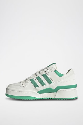 Sneakers en cuir Forum Bold Stripes - Blanc et vert