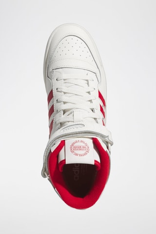 Chaussures montantes de basketball en cuir Forum Mid - Blanc