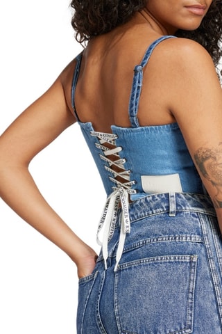 Crop top en jean Ksenia - Bleu