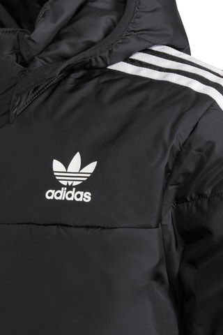 Gewatteerde Jas met Capuchon Adicolor - Zwart