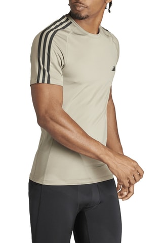 T-shirt d'entraînement Techfit 3-Stripes - Taupe