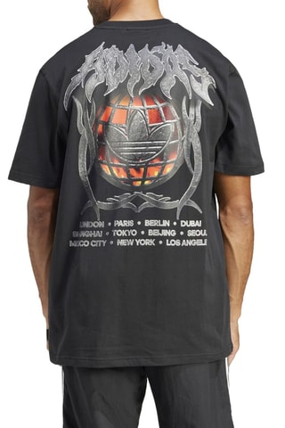 T-shirt Flames Concert - Noir