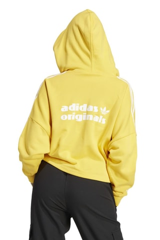 Sweat à capuche Cropped - Jaune