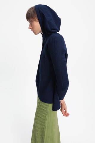 Pull à capuche - Bleu marine