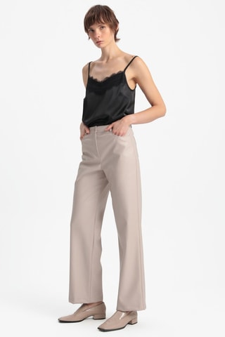 Pantalon wide legs - Beige clair