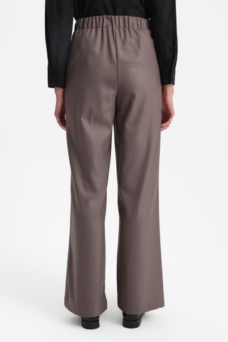 Pantalon wide legs taille haute - Marron