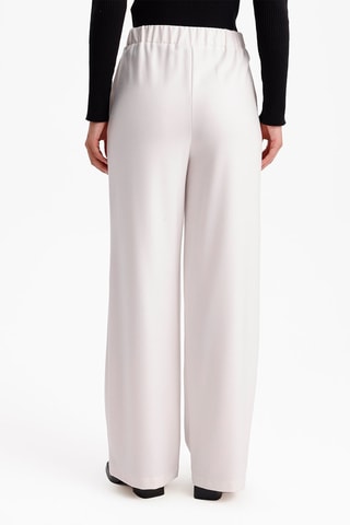 Pantalon wide legs taille haute - Ecru