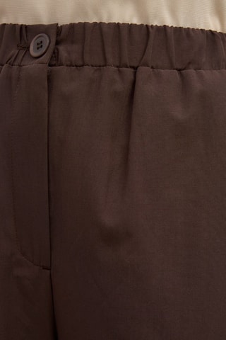 Pantalon taille haute - Marron