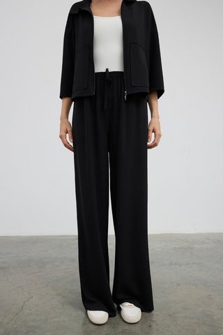 Pantalon taille haute - Noir