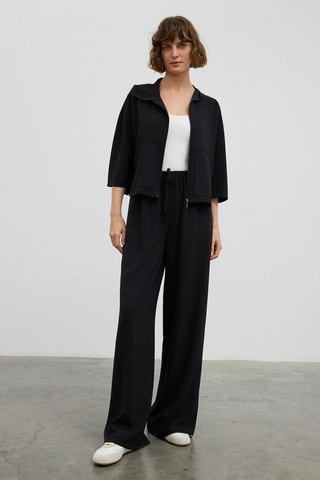 Pantalon taille haute - Noir