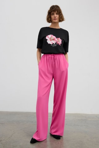 Pantalon taille haute - Fuchsia