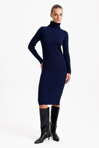 Robe fourreau - Bleu marine