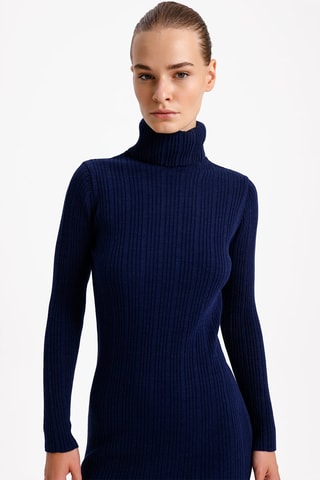 Robe fourreau - Bleu marine